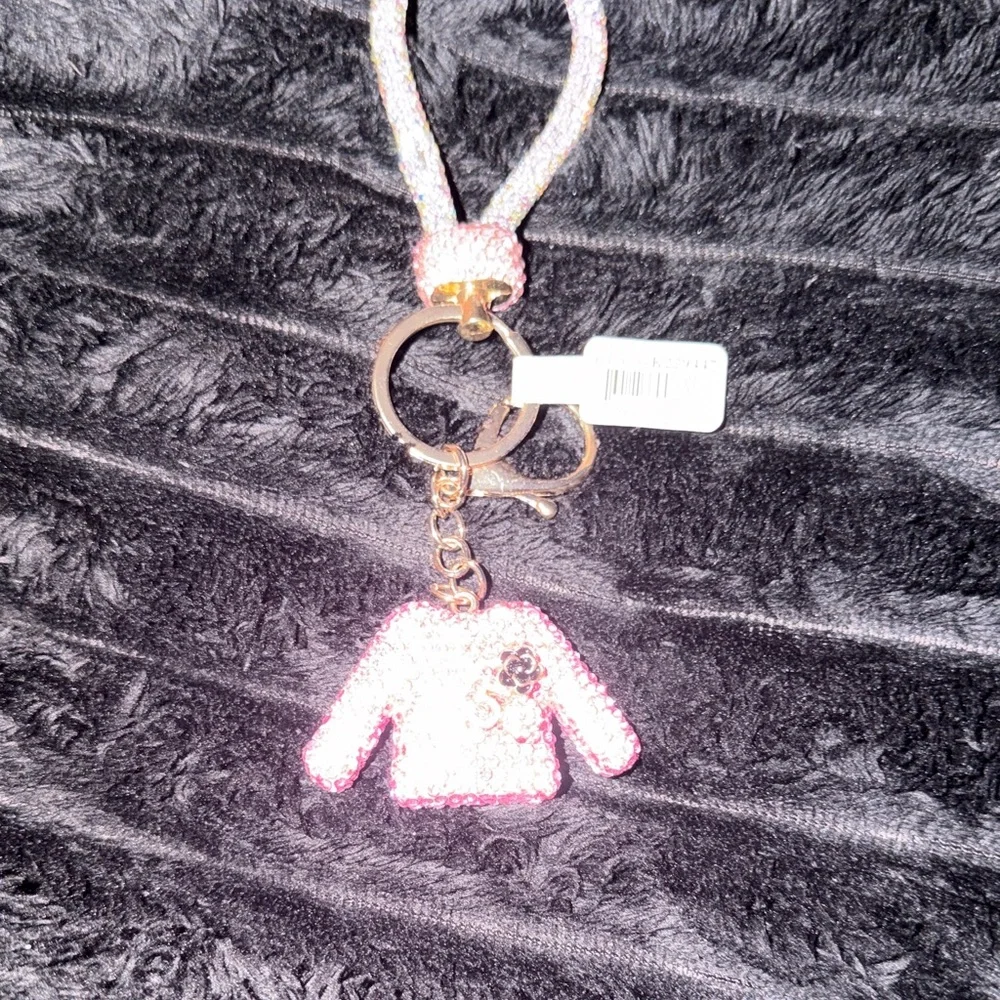 Elegant Glitter Keychain Set - Blue and Gold